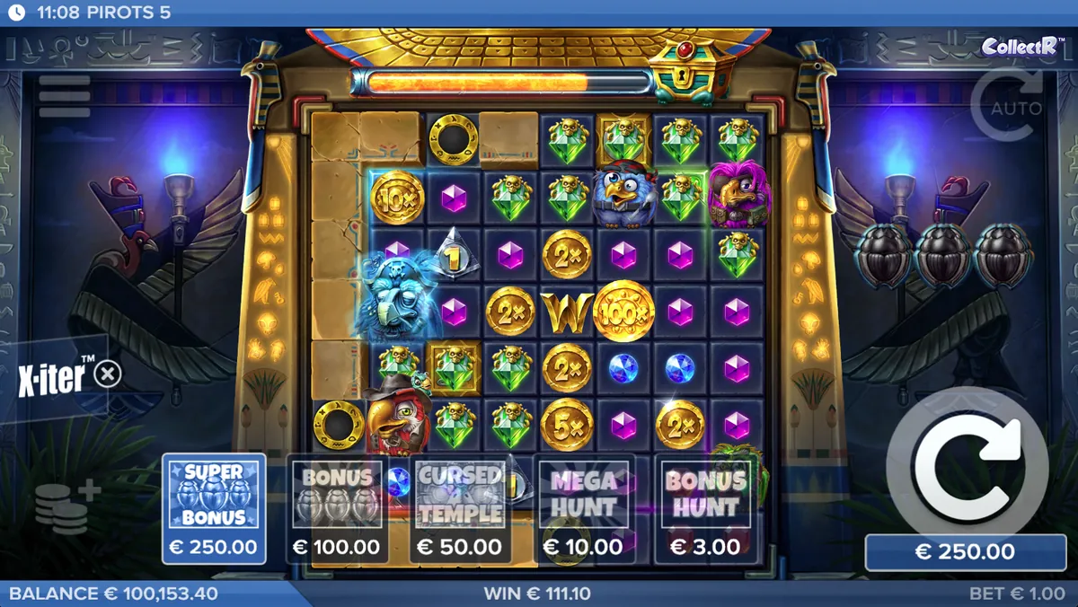 Pirots 5 game interface